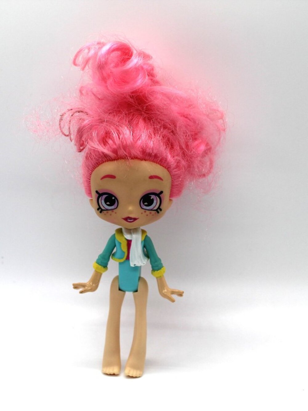 Shopkins Shoppies 5" Skyanna Doll Jet Playset Exclusive Pink Curly Hair Playable